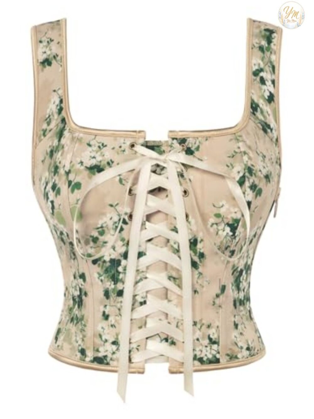 Scarlet Darkness Boned Waist Floral Renaissance Fairy Costume Corset Tops